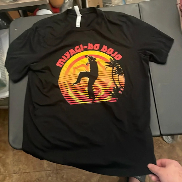Men’s XL miyagi-do dojo cobra kai karate kid black short sleeve tee t shirt - Picture 1 of 6